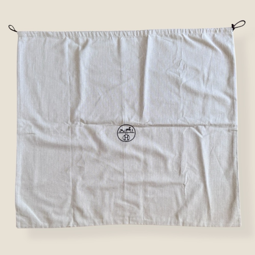 Hermès XXL Dust Bag 33x29 Oversized Canvas Storage Cover Blanket Travel Neutral
